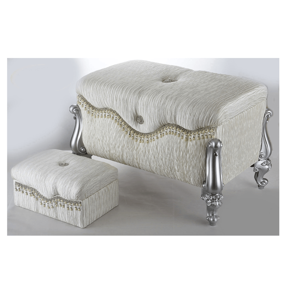 Sema Home Elfida Saraylı Gold Ayaklı Pliseli İkili Söz Ve Nişan Sandığı