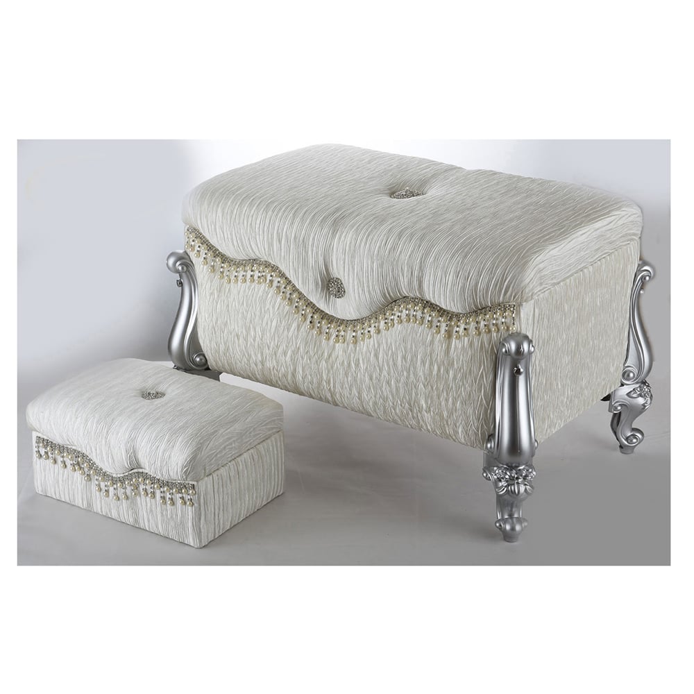 Sema Home Elfida Saraylı Gold Ayaklı Pliseli İkili Söz Ve Nişan Sandığı
