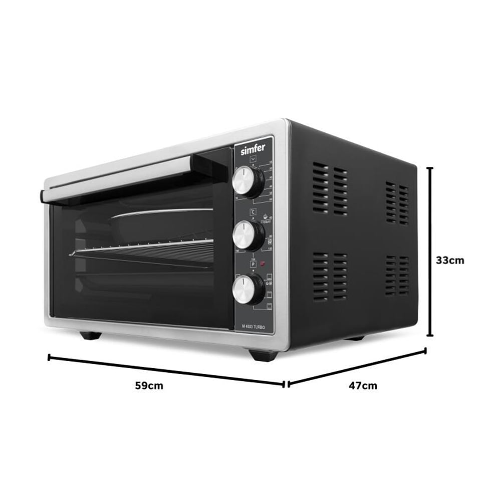 Simfer 4503 Turbo 45 Lt Mini Fırın Inox