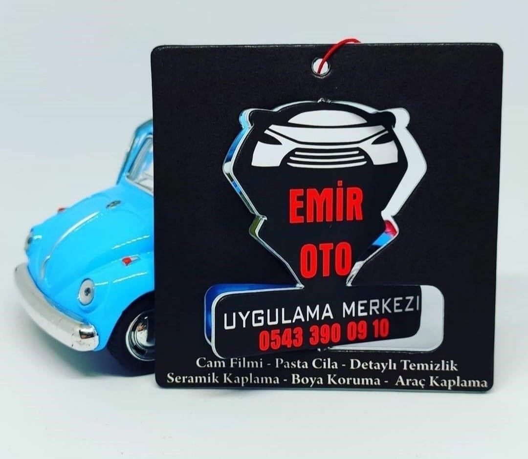 STANDART ESANSLI 3D BOYUTLU KESİMLİ PROMOSYON REKLAMLIK HEDİYELİK KARTON OTO ARAÇ ARABA KOKUSU
