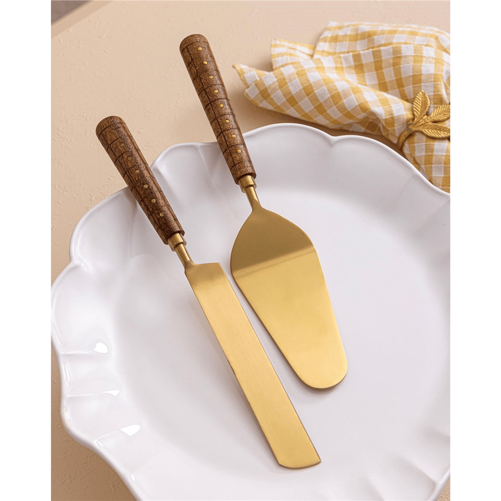 The Mia Wood 2 Parça Pasta Servis Takımı