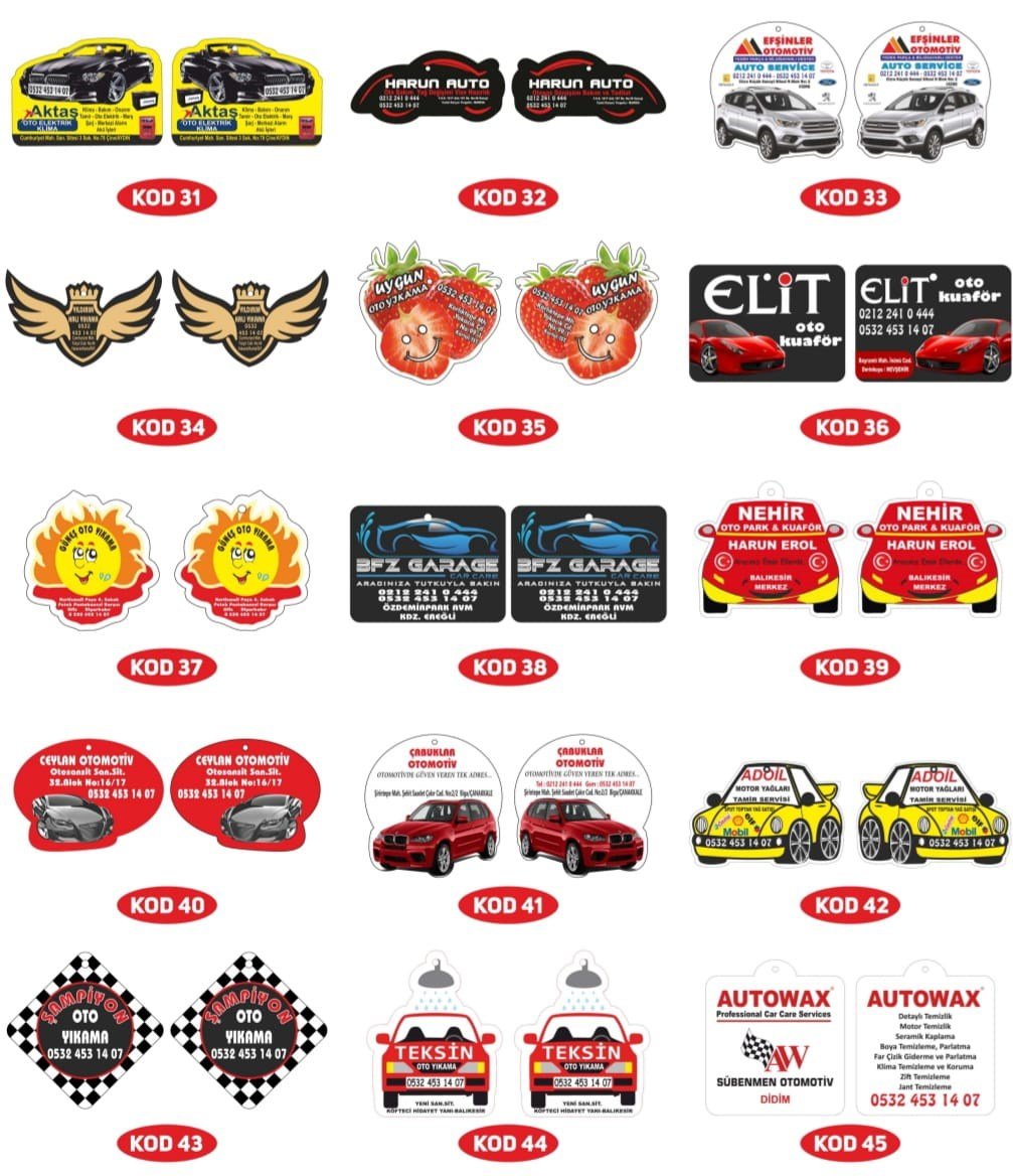 VIP SERİSİ PARFÜM KOKULARI PROMOSYON REKLAMLIK HEDİYELİK KARTON OTO ARAÇ ARABA KOKUSU