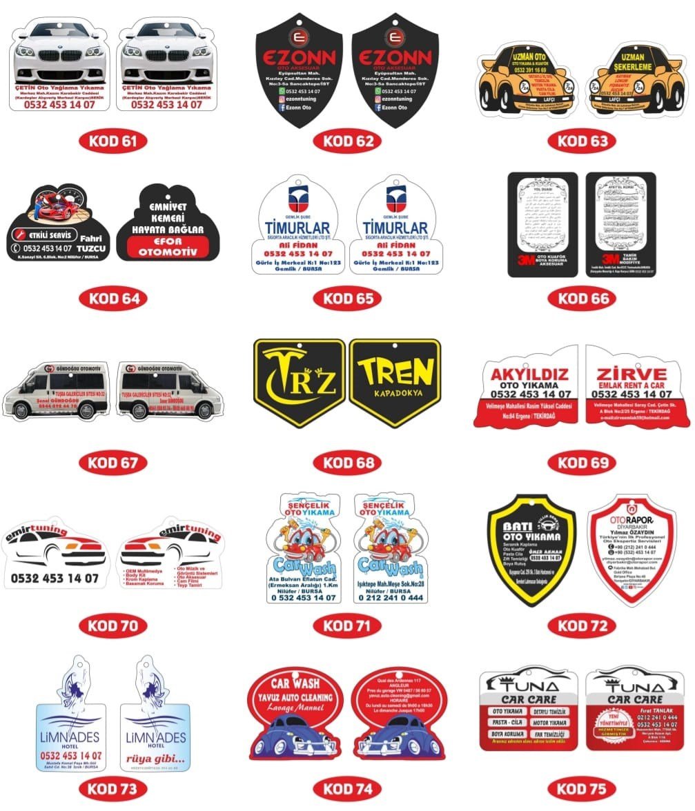 VIP SERİSİ PARFÜM KOKULARI PROMOSYON REKLAMLIK HEDİYELİK KARTON OTO ARAÇ ARABA KOKUSU
