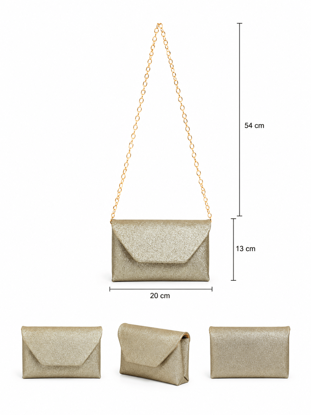 Blush Işıltılı Çapraz Çanta Gold