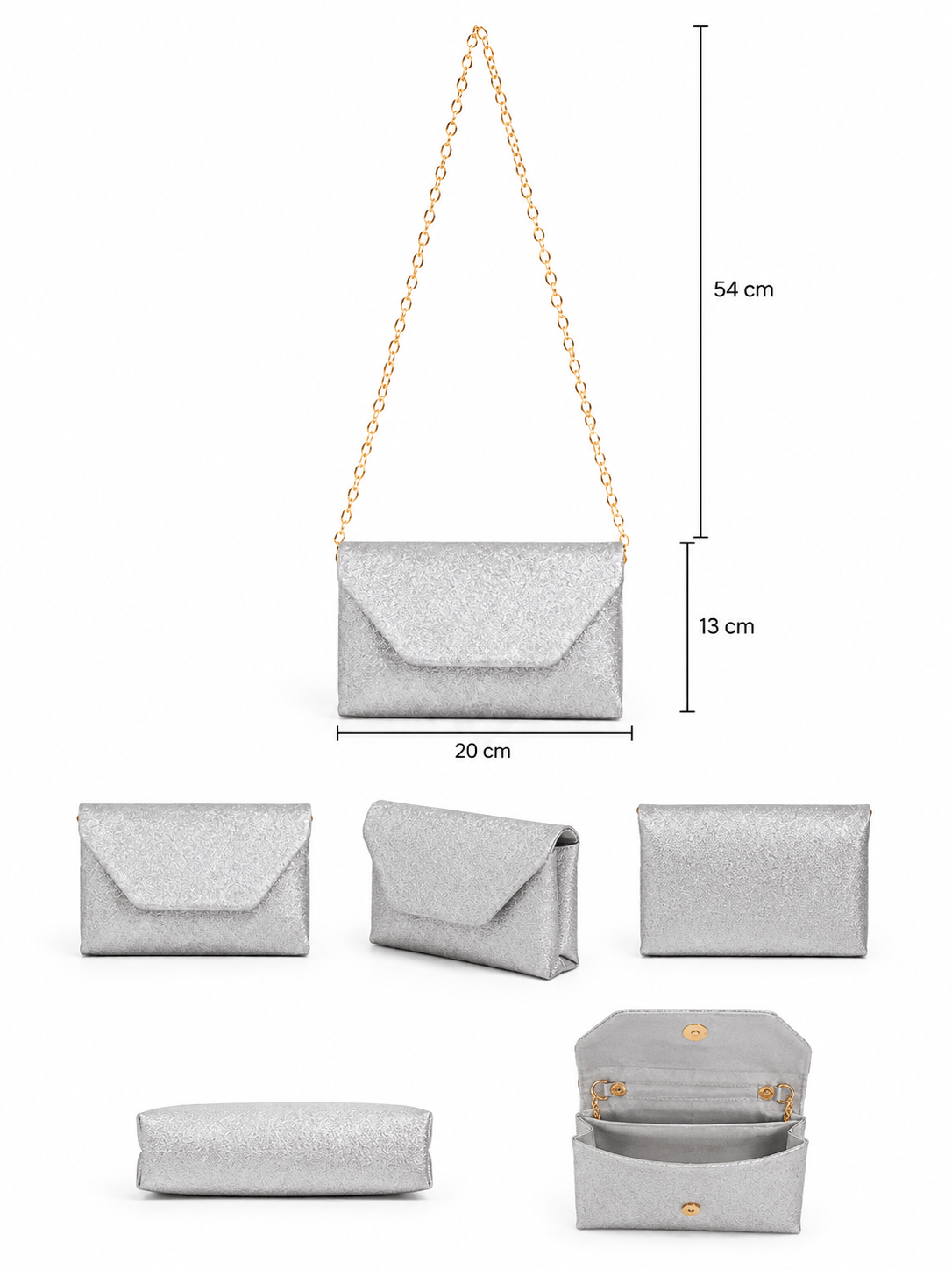 Blush Işıltılı Çapraz Çanta Gümüş