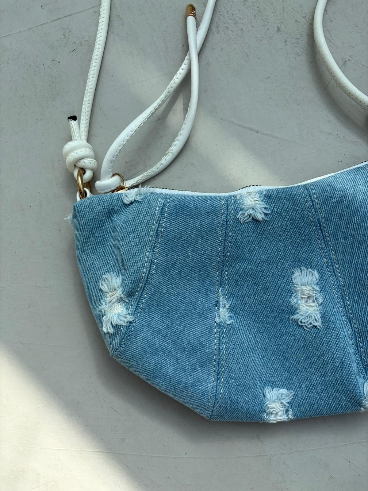 Croissant Çapraz Çanta Açık Denim