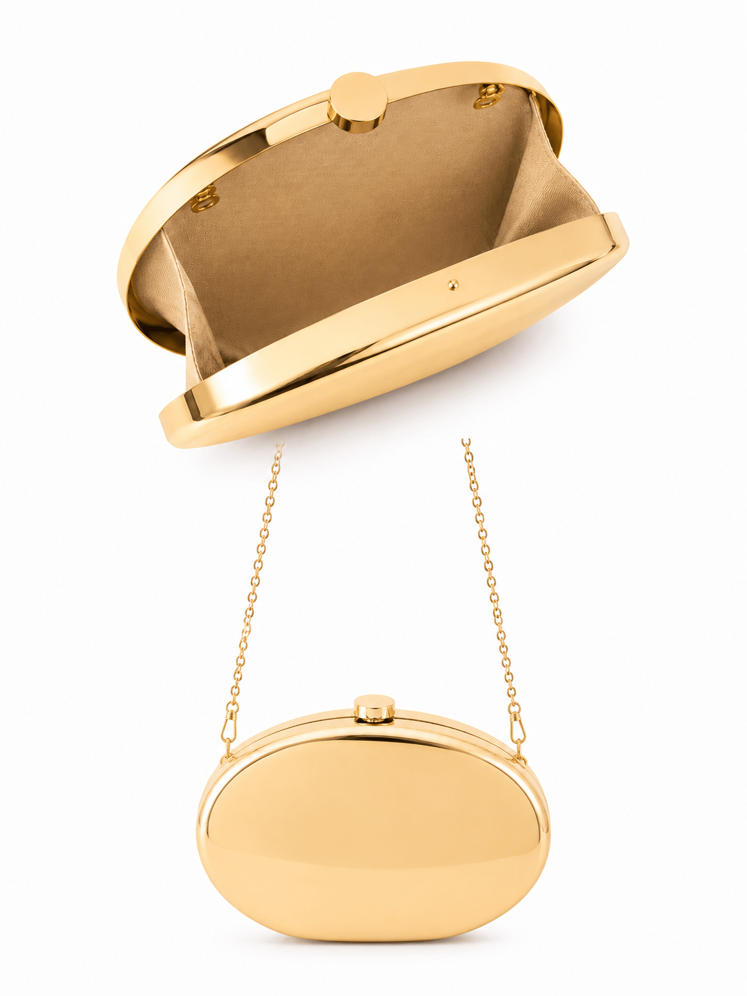 Leo Oval El Çantası Gold