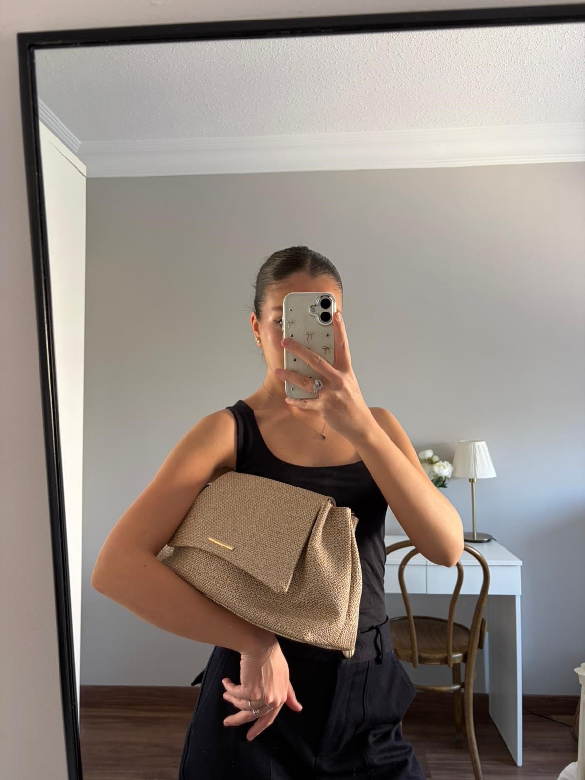 Lorea Zincir Askılı Hasır Görünümlü Kadın Omuz ve Clutch Çanta