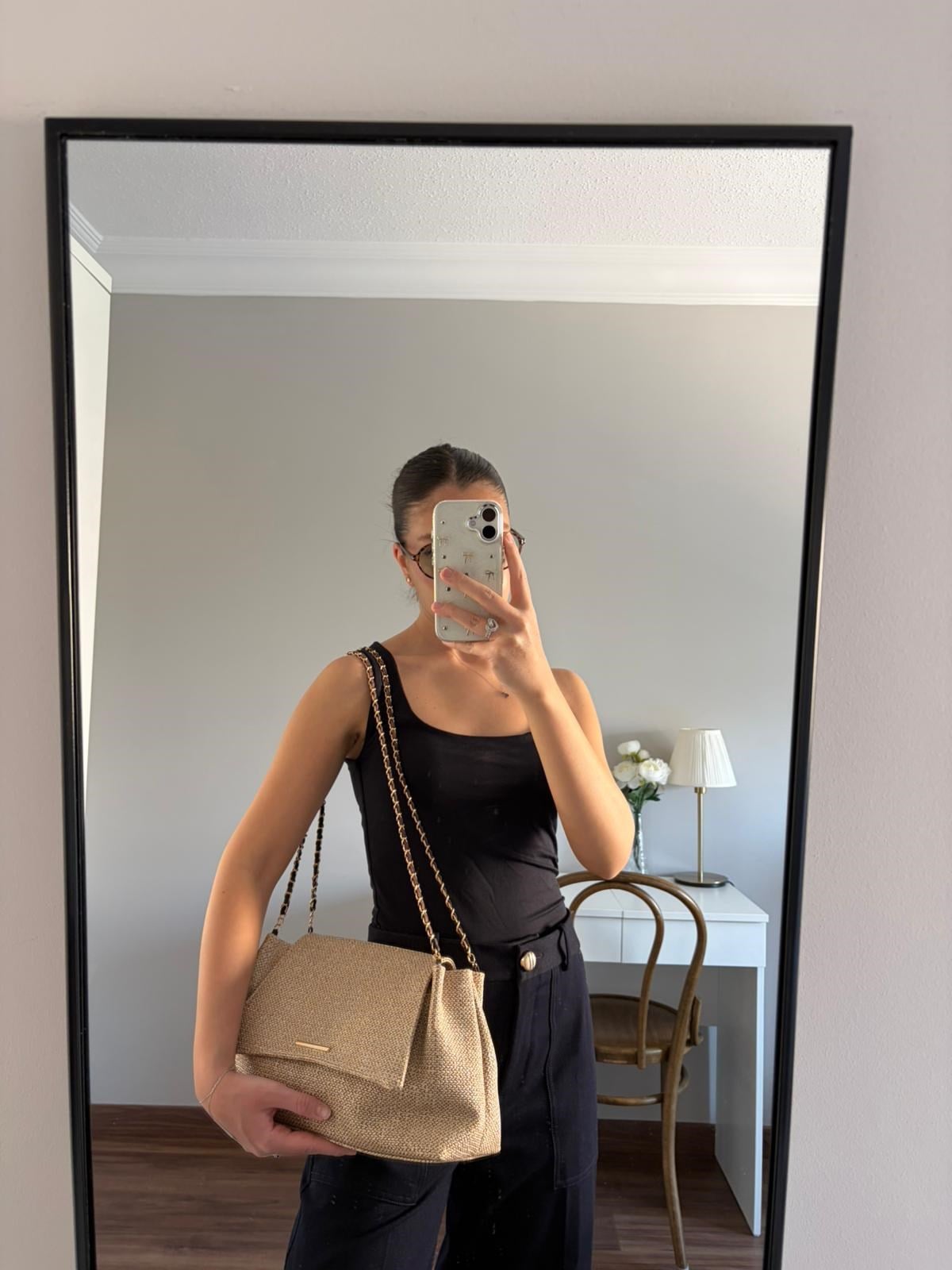 Lorea Zincir Askılı Hasır Görünümlü Kadın Omuz ve Clutch Çanta