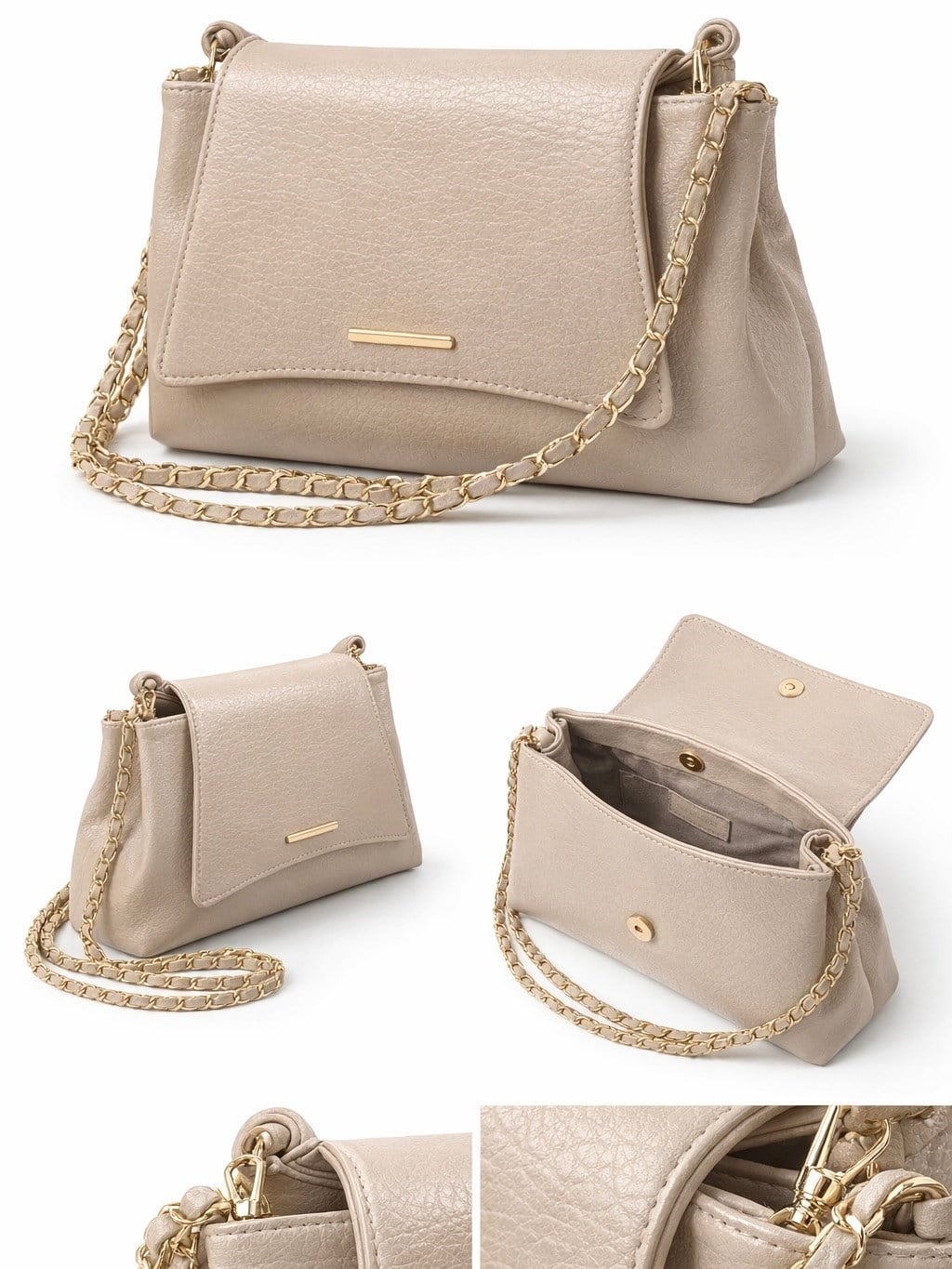 Lorea Zincir Askılı Kadın Omuz ve Clutch Çanta Vizon