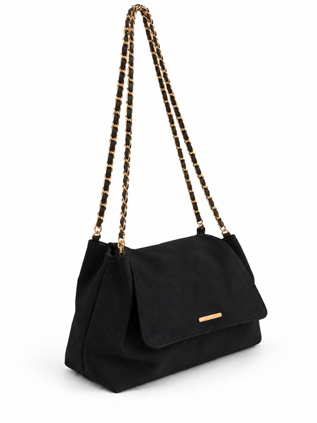 Lorea Zincir Askılı Kadın Omuz ve Clutch Çanta Süet Siyah