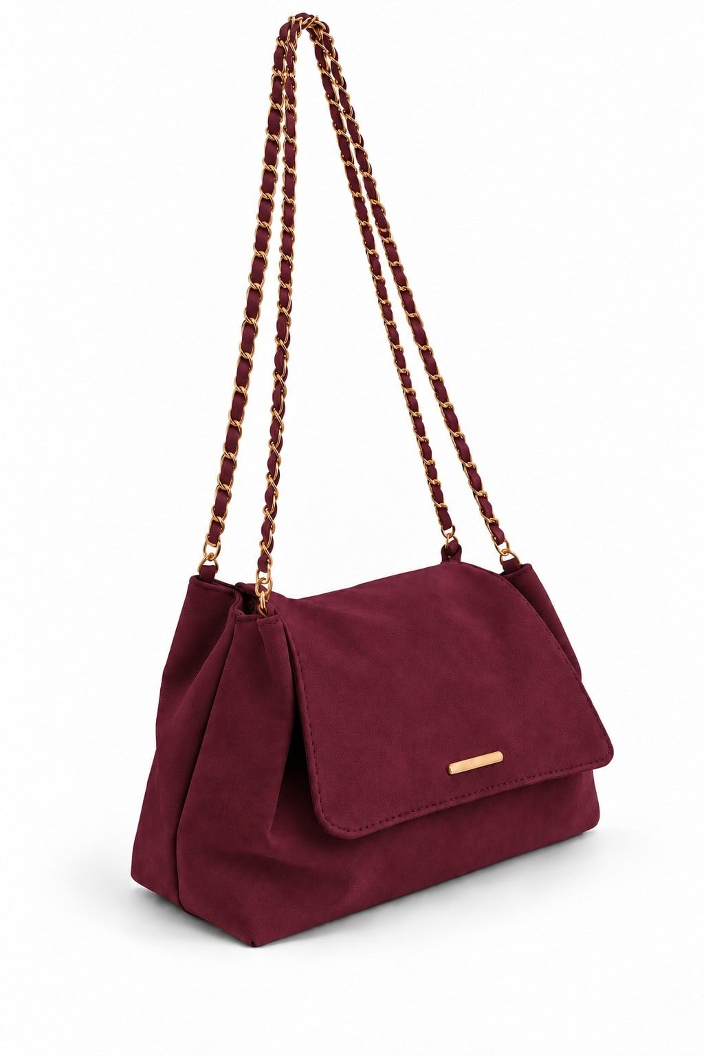 Lorea Zincir Askılı Kadın Omuz ve Clutch Çanta Süet Bordo