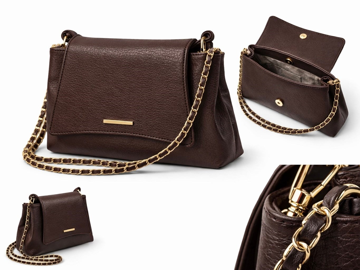 Lorea Zincir Askılı Kadın Omuz ve Clutch Çanta Acı Kahve