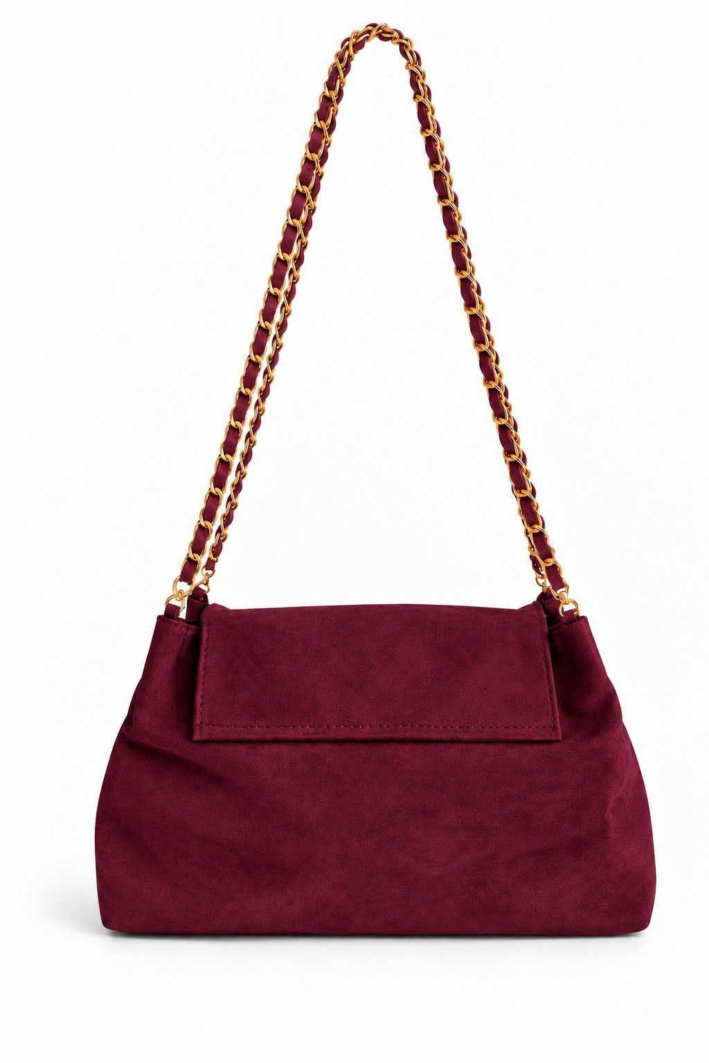 Lorea Zincir Askılı Kadın Omuz ve Clutch Çanta Süet Bordo