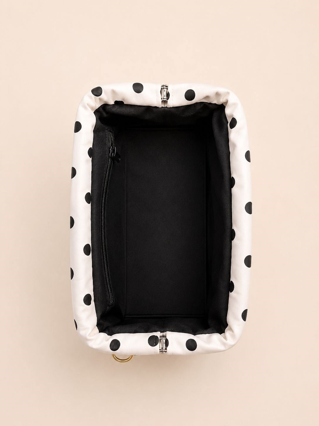Milano Puantiye Desenli Kadın Clutch Çanta