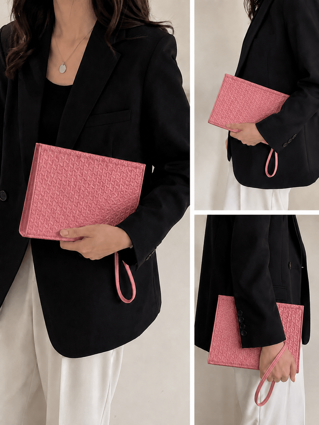 Monet Clutch Çanta Pembe