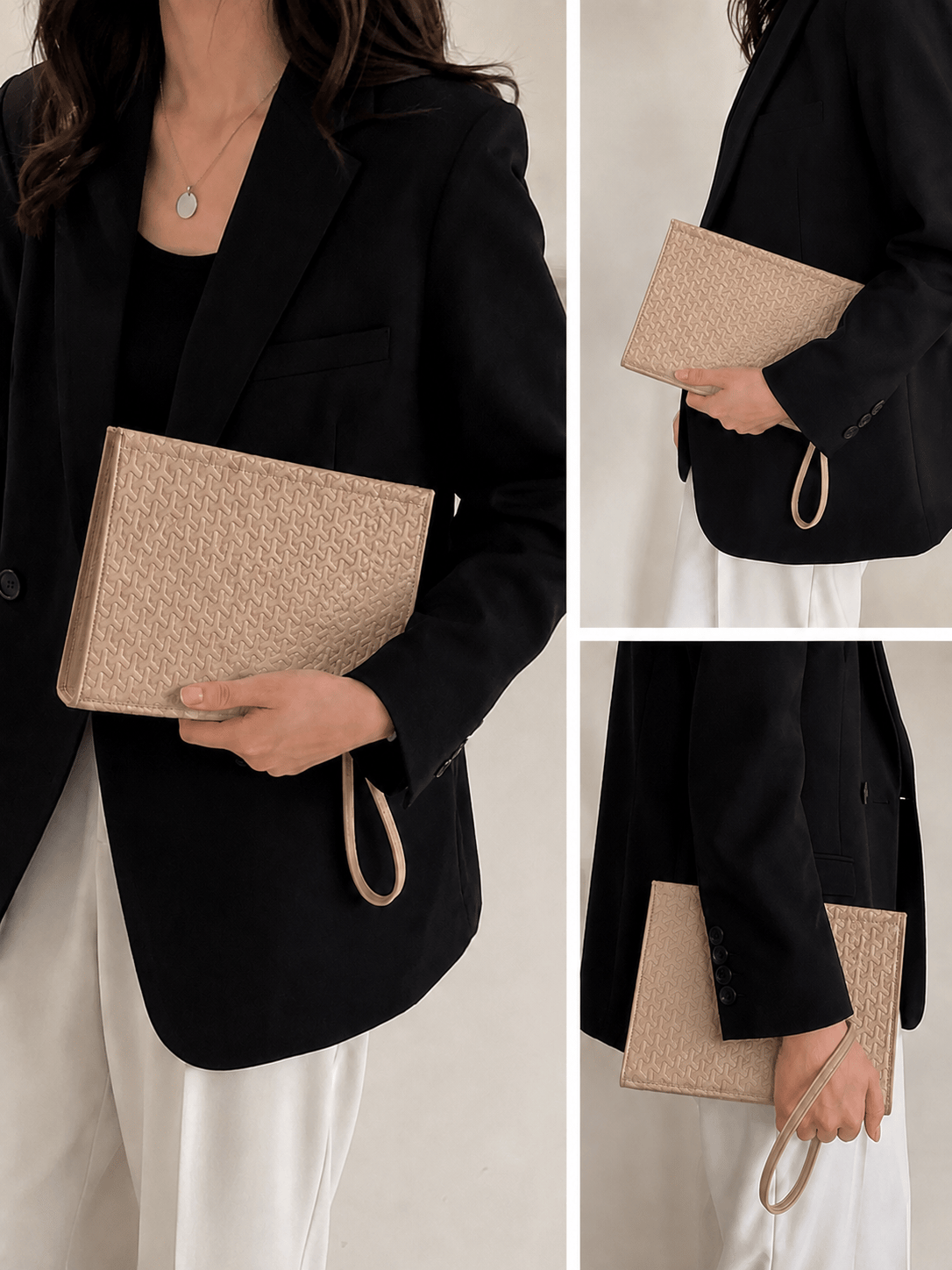 Monet Clutch Çanta Vizon