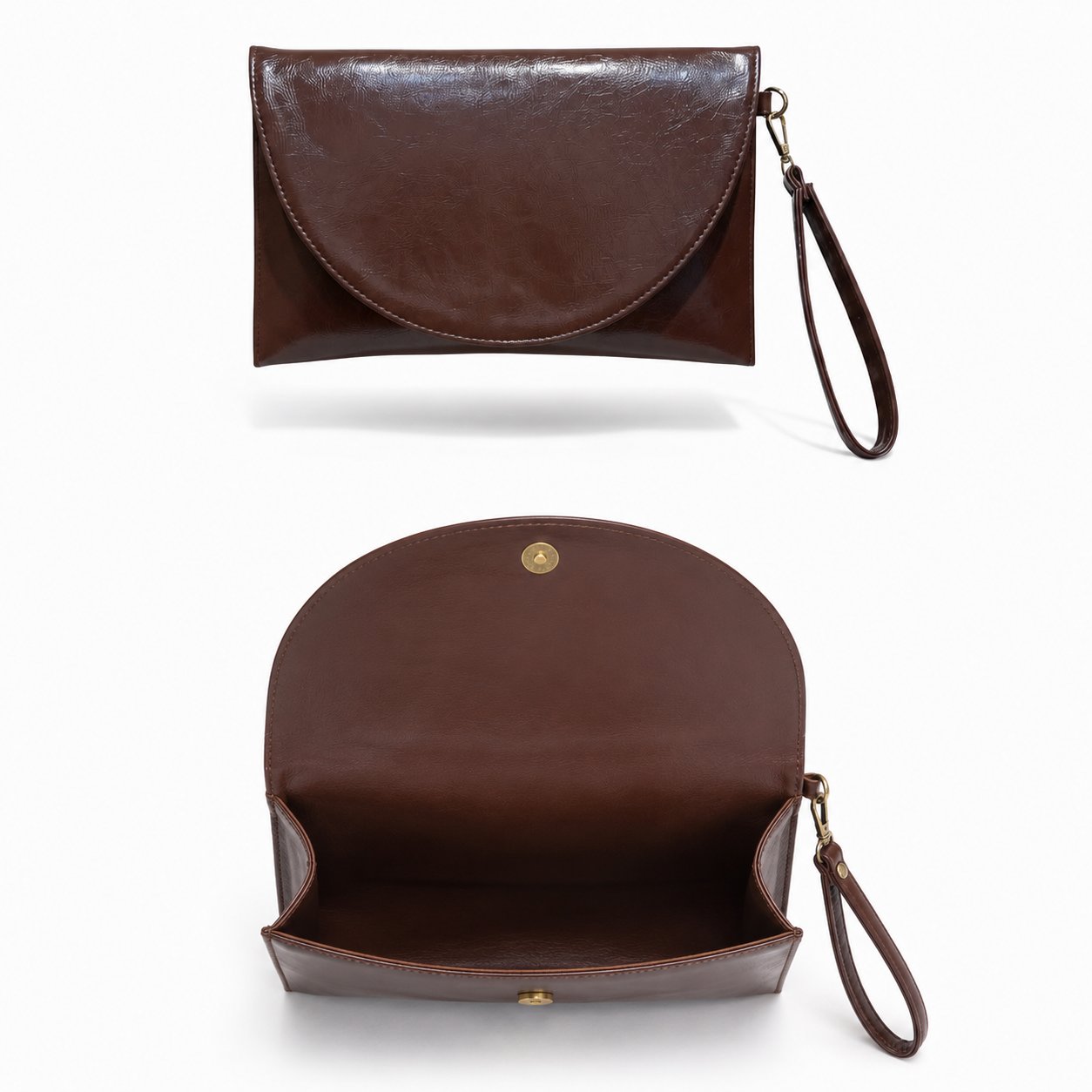 Muse Kadın Clutch Çanta Acı Kahve