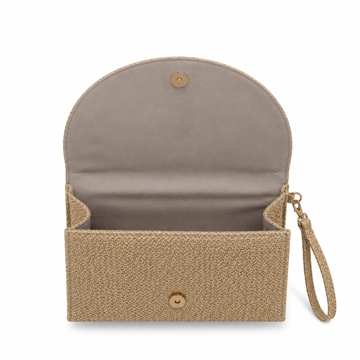 Muse Kadın Clutch Çanta Hasır Görünümlü Suni Deri