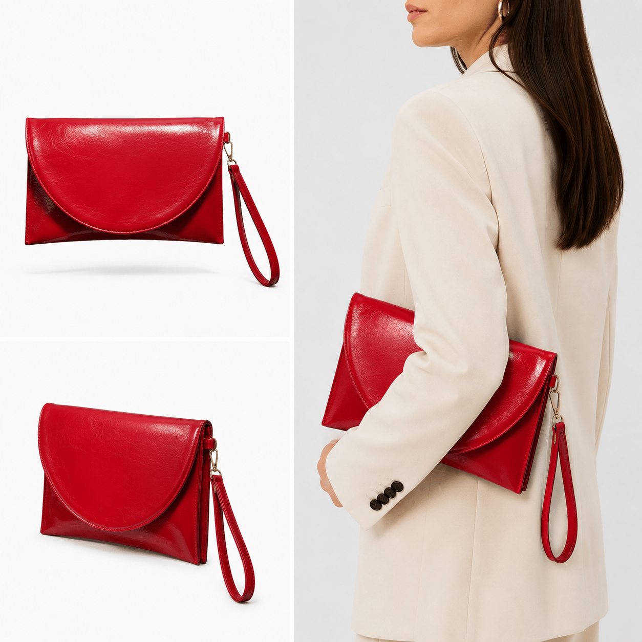 Muse Kadın Clutch Çanta Kırmızı