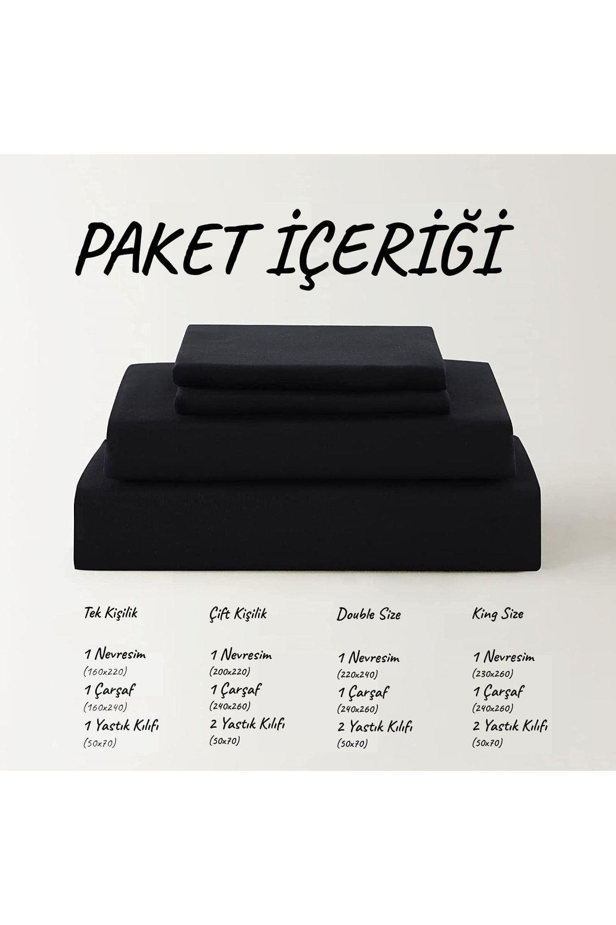 Siyah Nevresim Takımı Tek Kişilik