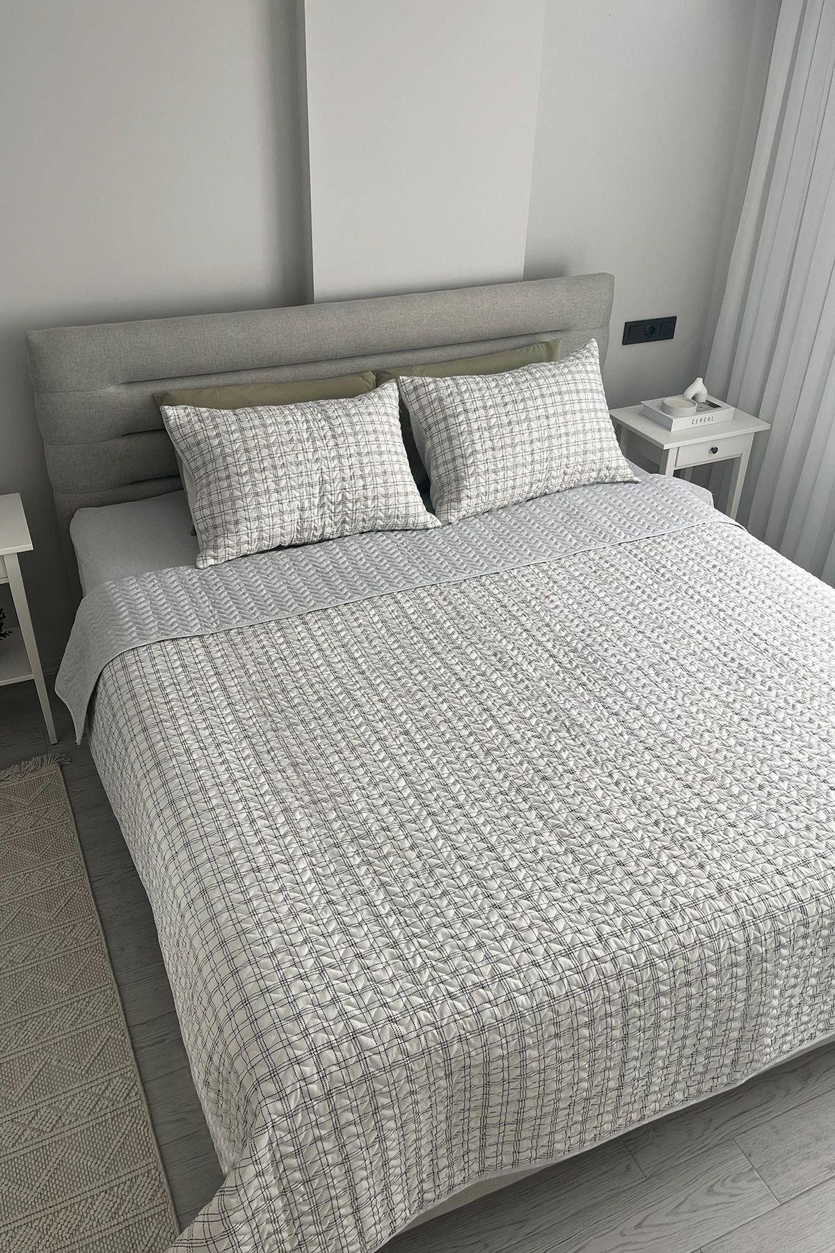 Tek Kişilik Yastıklı Kapitone Yatak Örtüsü Seti 160 X 230 Cm - Wind