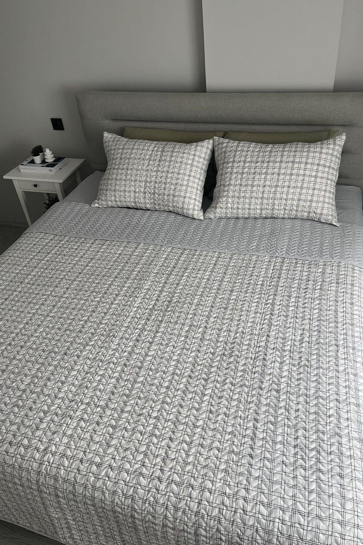 Tek Kişilik Yastıklı Kapitone Yatak Örtüsü Seti 160 X 230 Cm - Wind