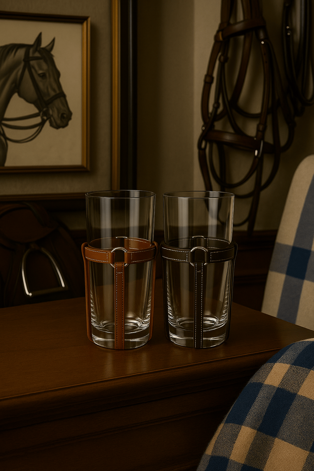 THE NOBLE RUN SERİSİ TABA DERİ UZUN CAM BARDAK