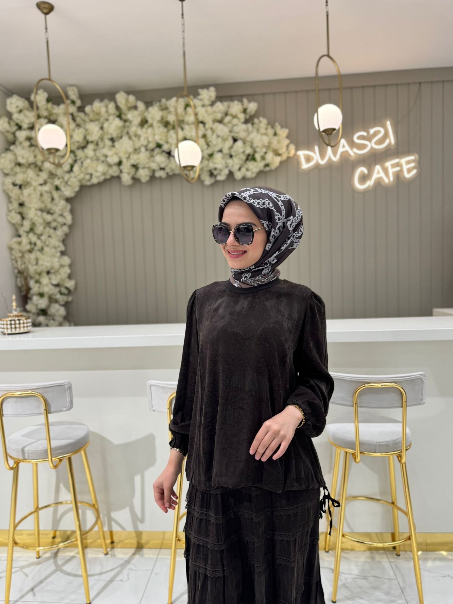 38025 Tunik Takım  - KAHVE