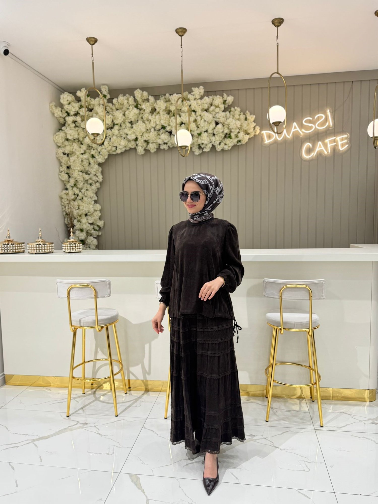 38025 Tunik Takım  - KAHVE