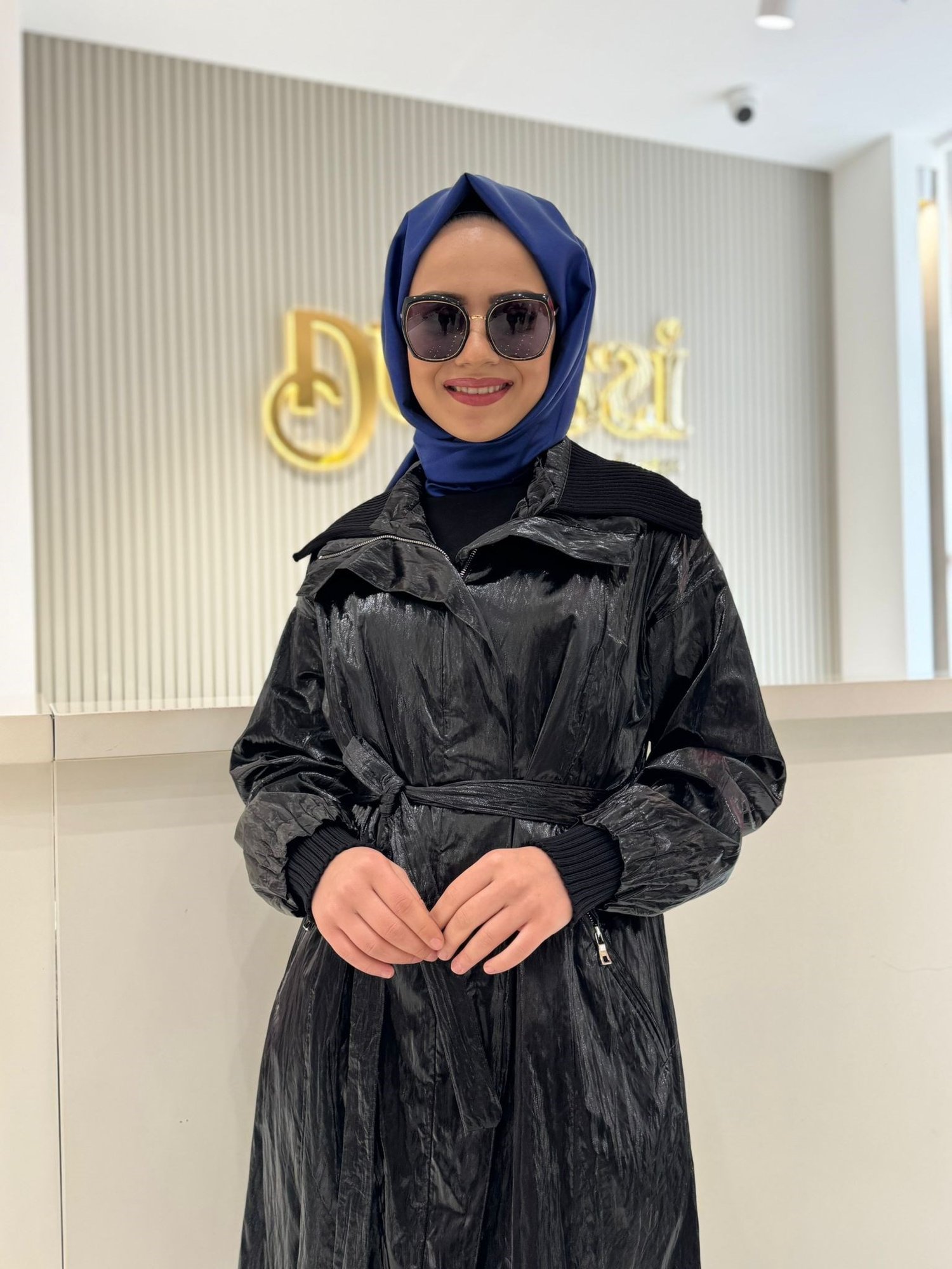 38401 Trençkot  - SİYAH