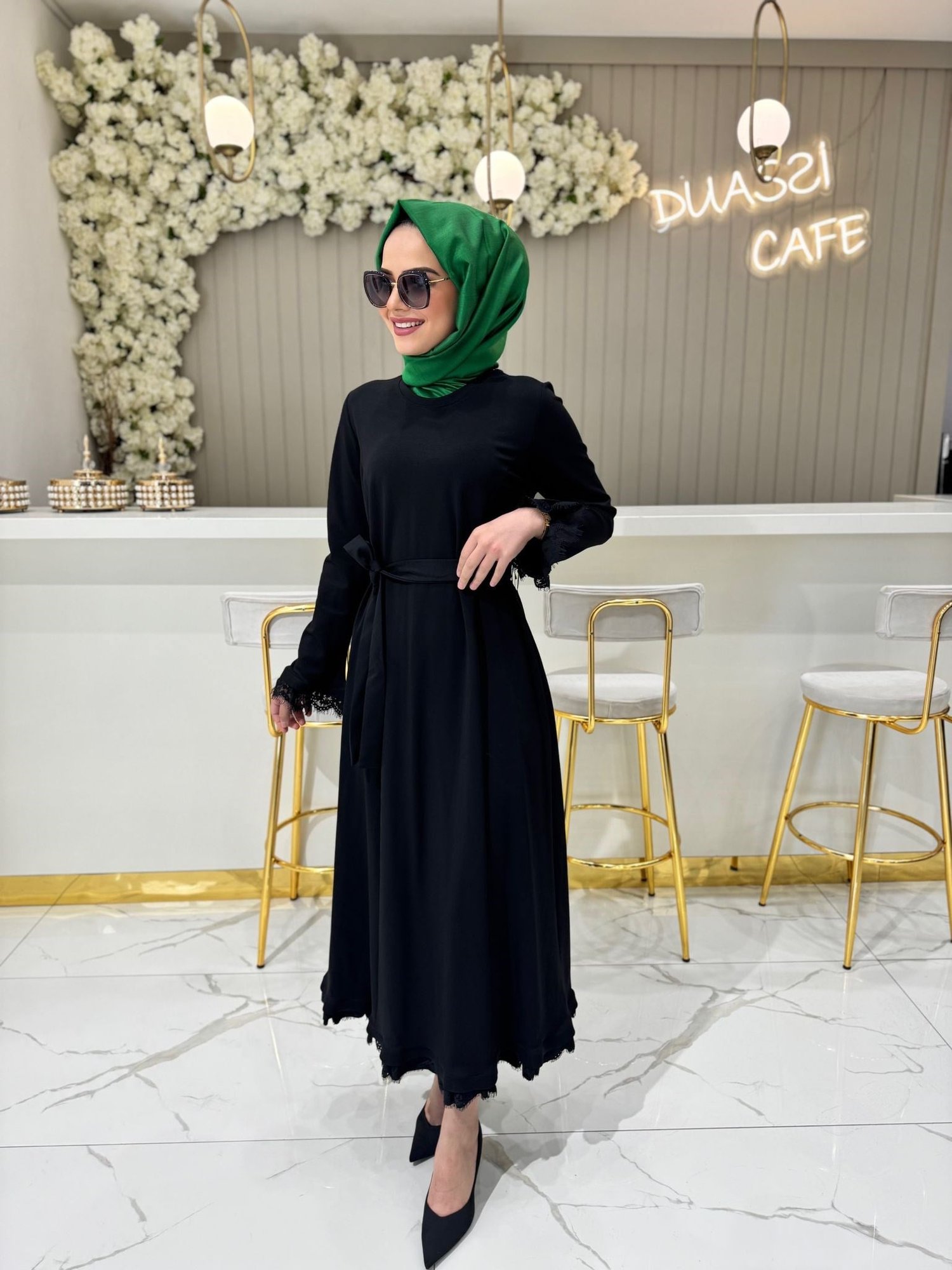 38823 Elbise  - SİYAH