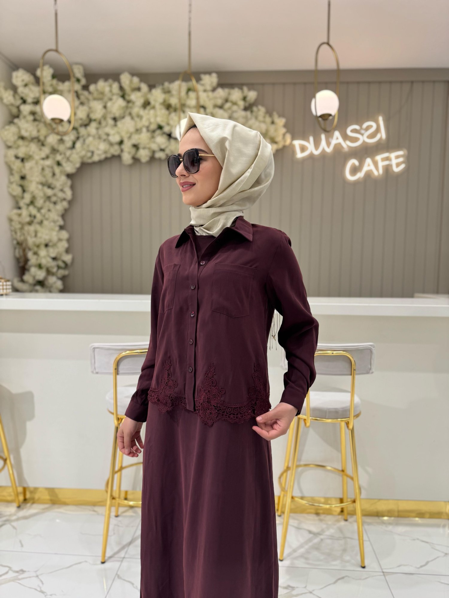 Al-marwah 101997 Elbise  - BORDO