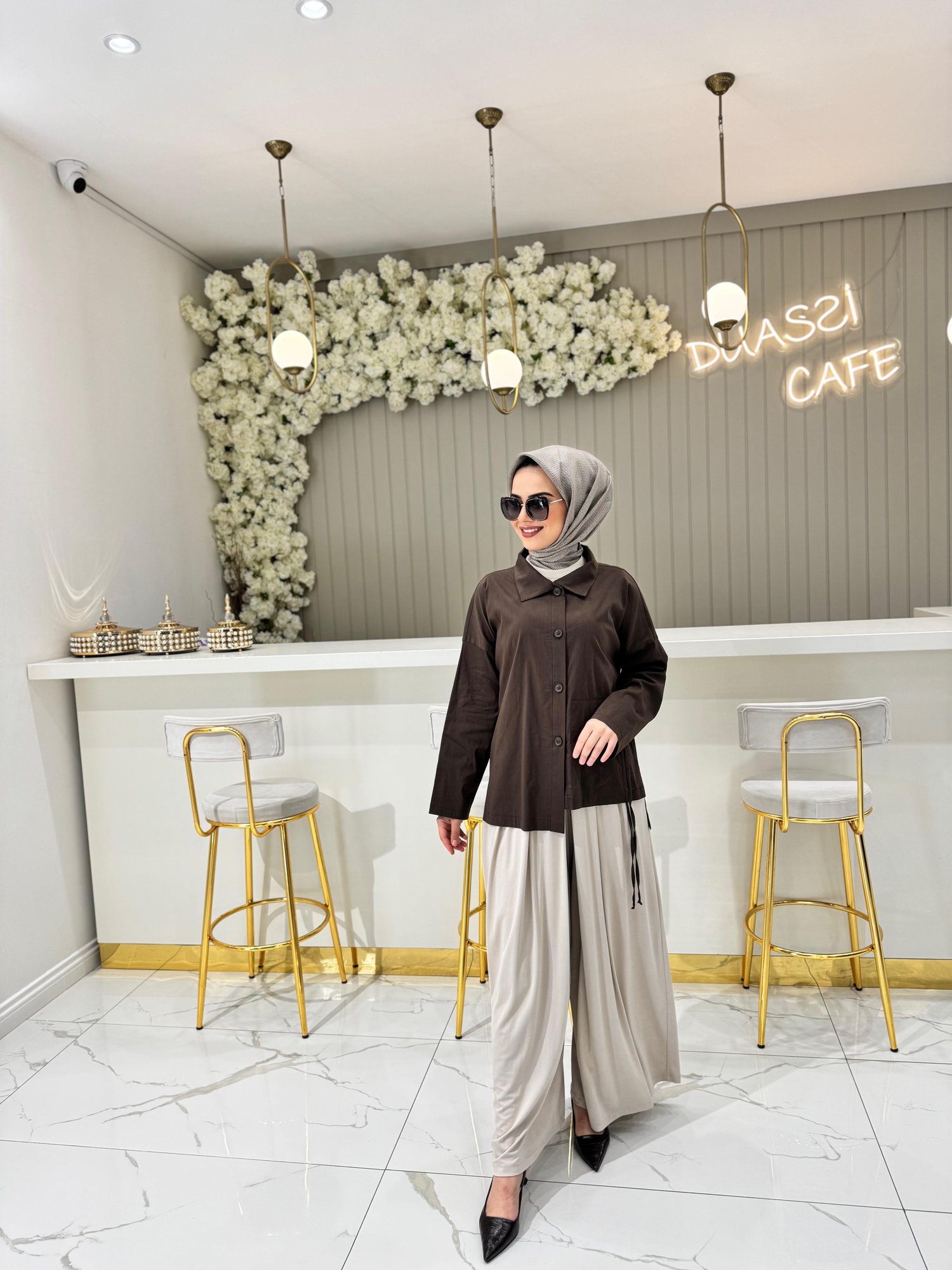 Almarwah 202941 Elbise  - KAHVE