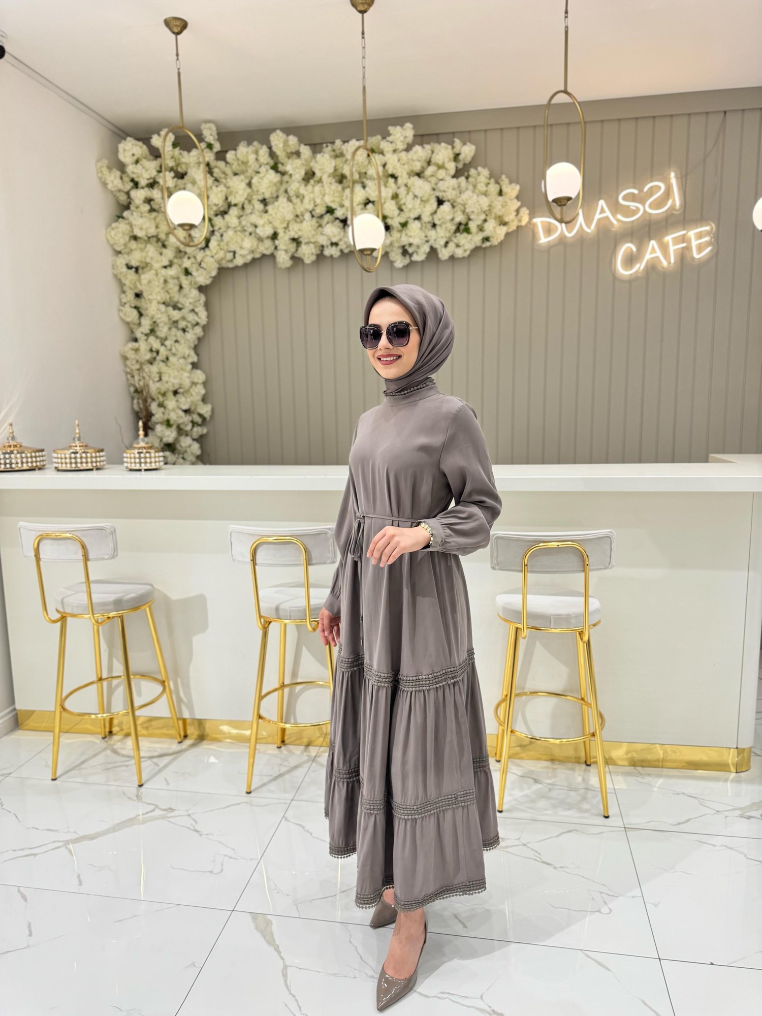 Almarwah 303877 Elbise  - KAHVE