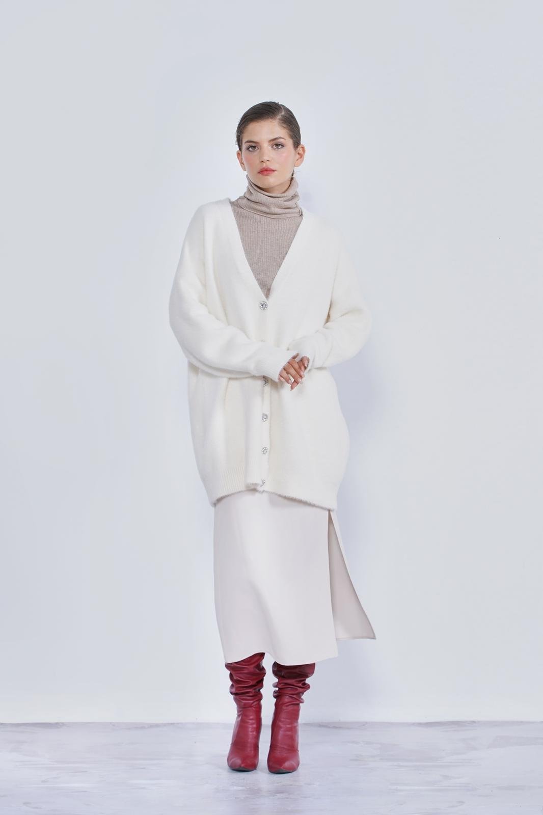 Angora Hırka 9000 - Beyaz