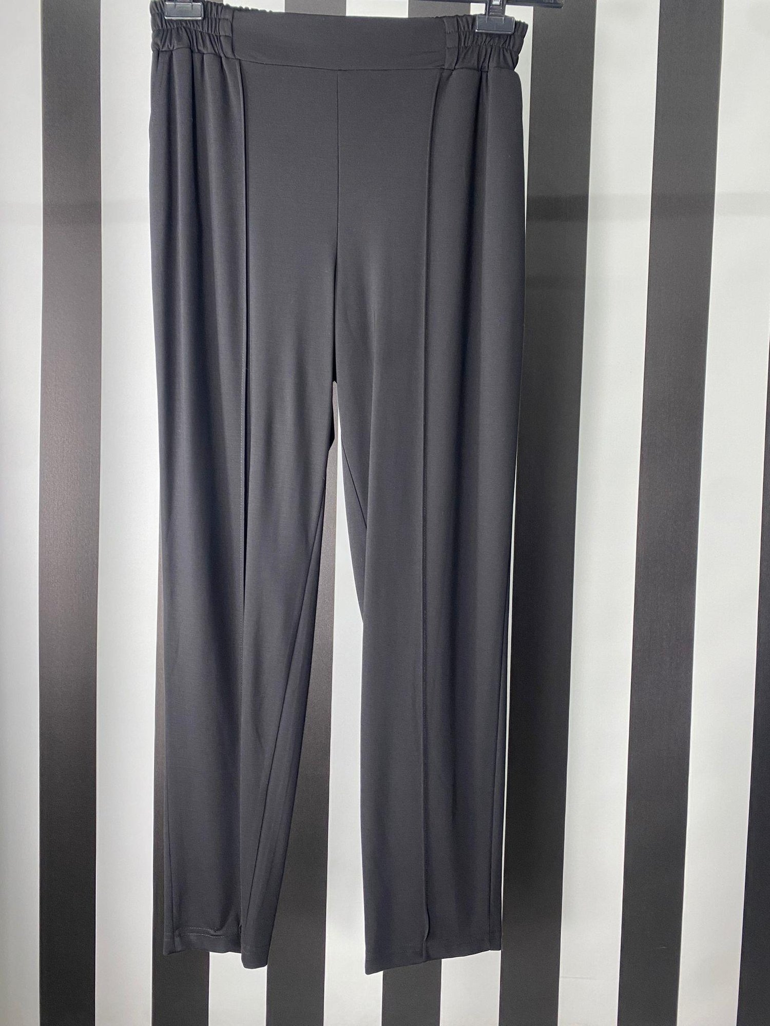 Bambu Önü Dikişli Pantolon 8407 - SİYAH