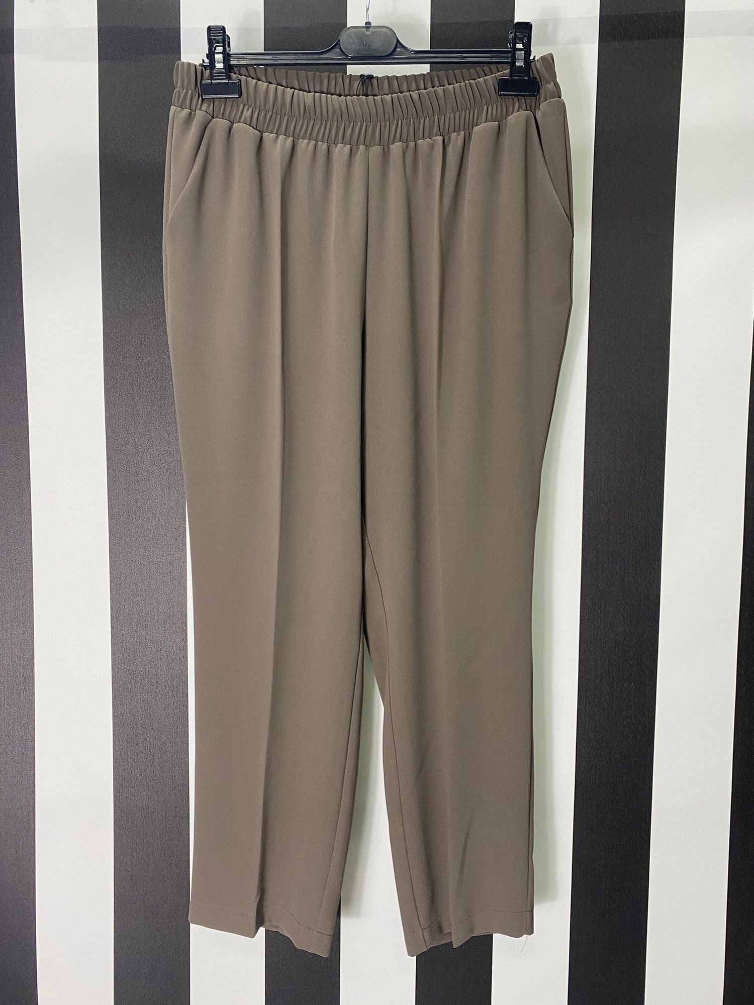Beli Lastikli Petek Desen Pantolon 332 - KAHVE