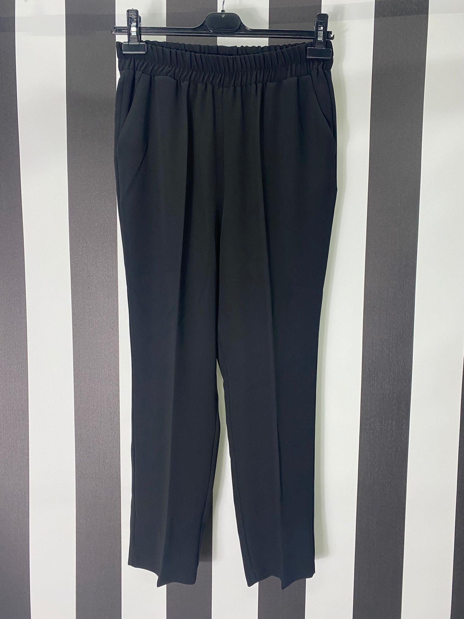 Beli Lastikli Petek Desen Pantolon 332 - SİYAH