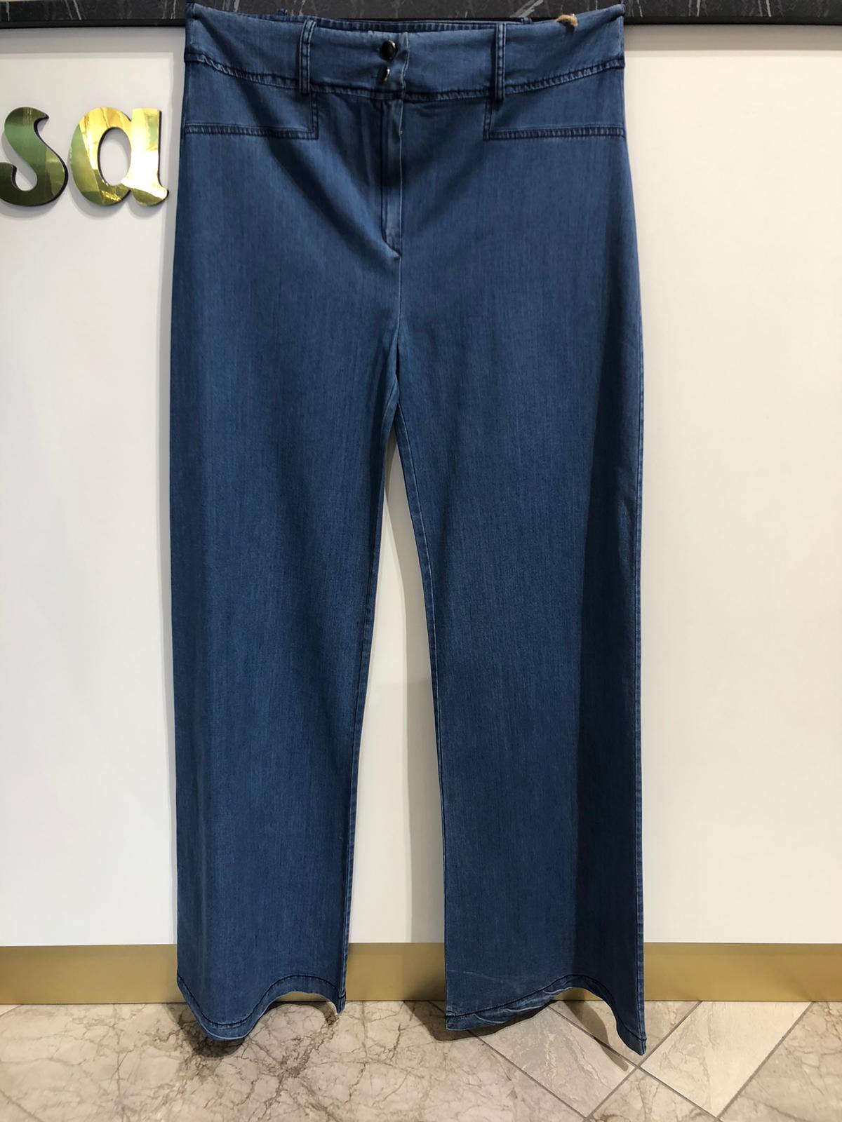 Bol Paça Kot Pantolon 0 - MAVİ