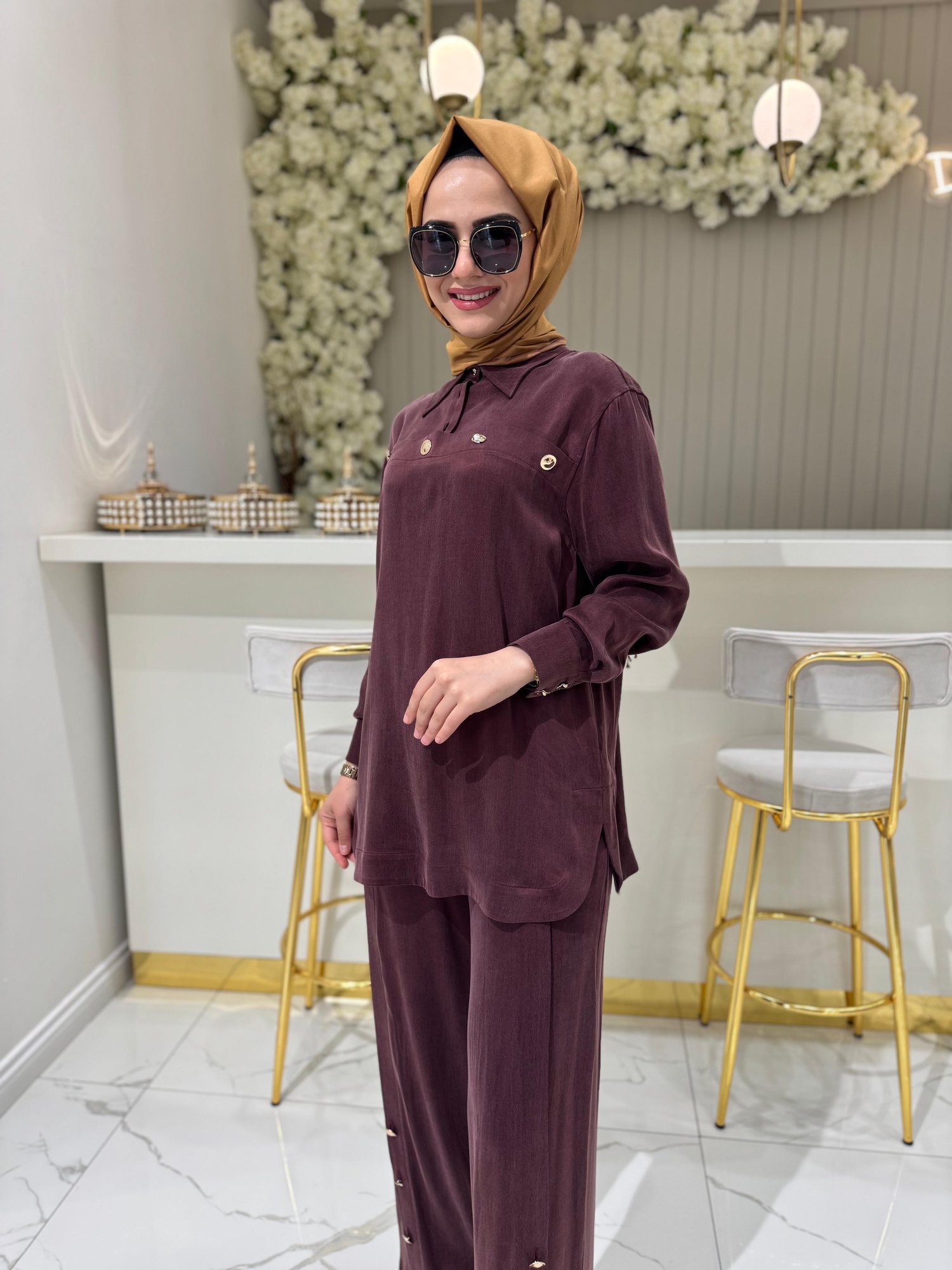 Clande 3004 Takım  - BORDO