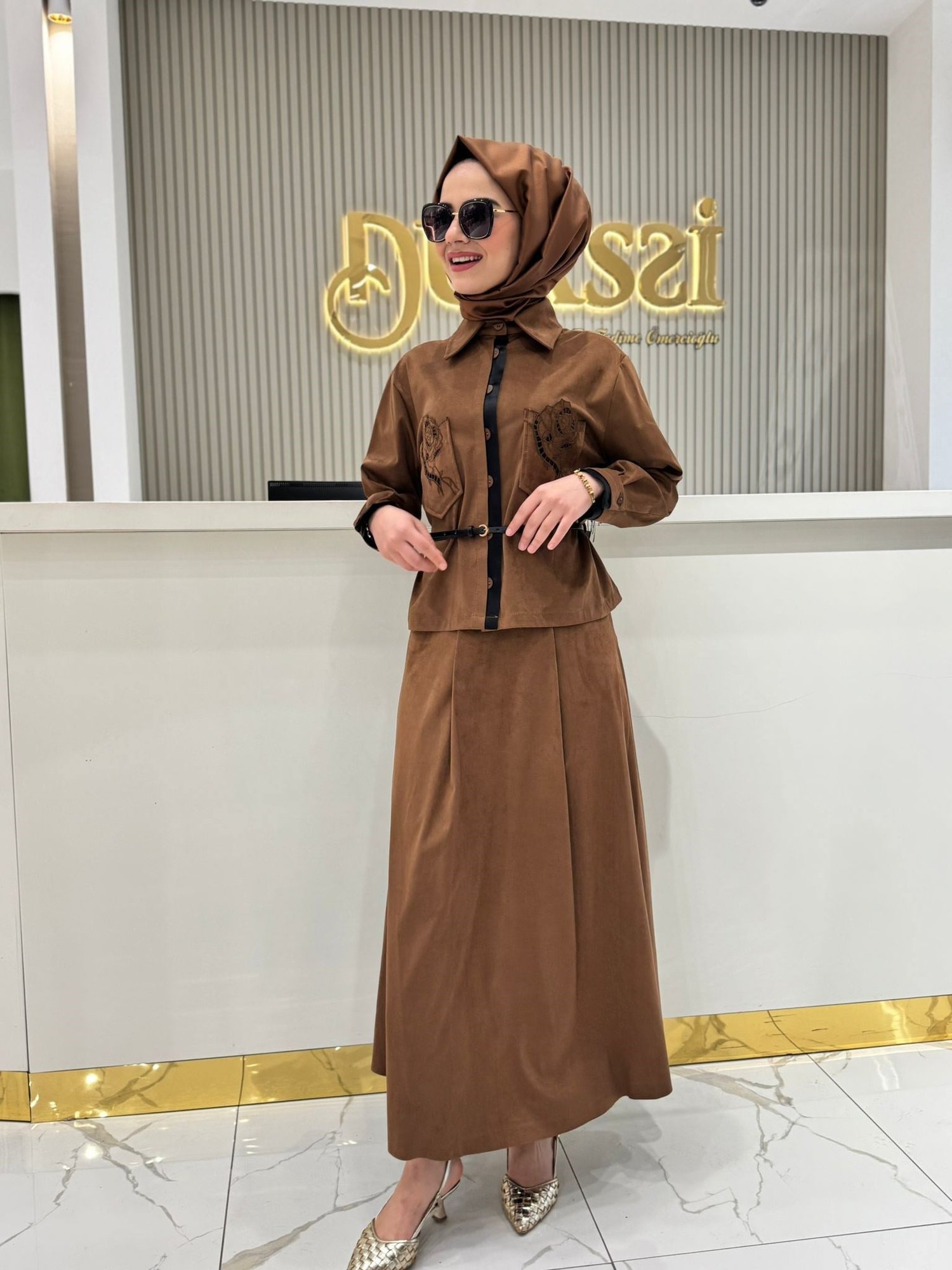 Clande 3010 Takım  - KAHVE