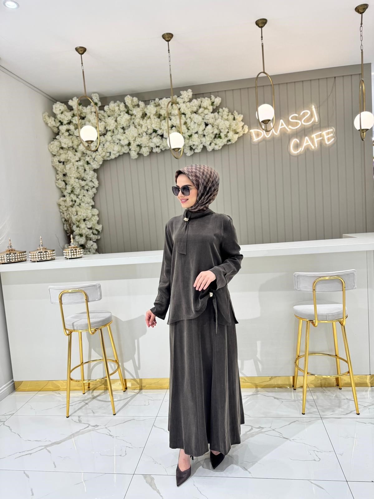 Clande 3014 Takım  - KAHVE