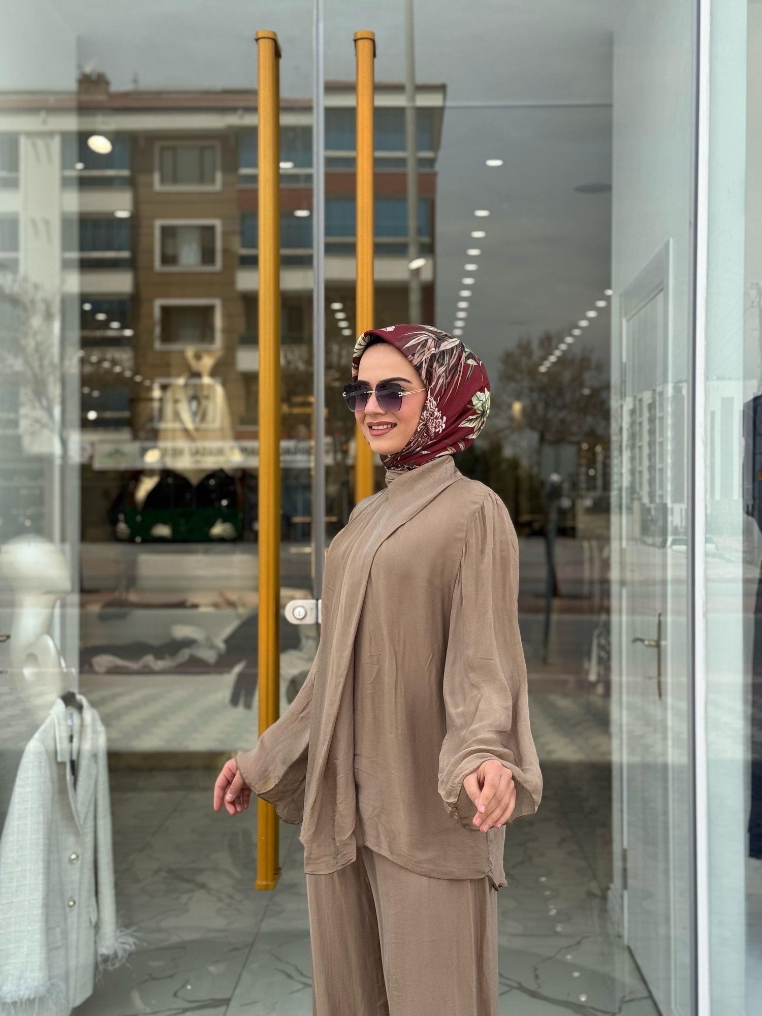 Daphne Kruvaze Takım 3009-C - CAMEL