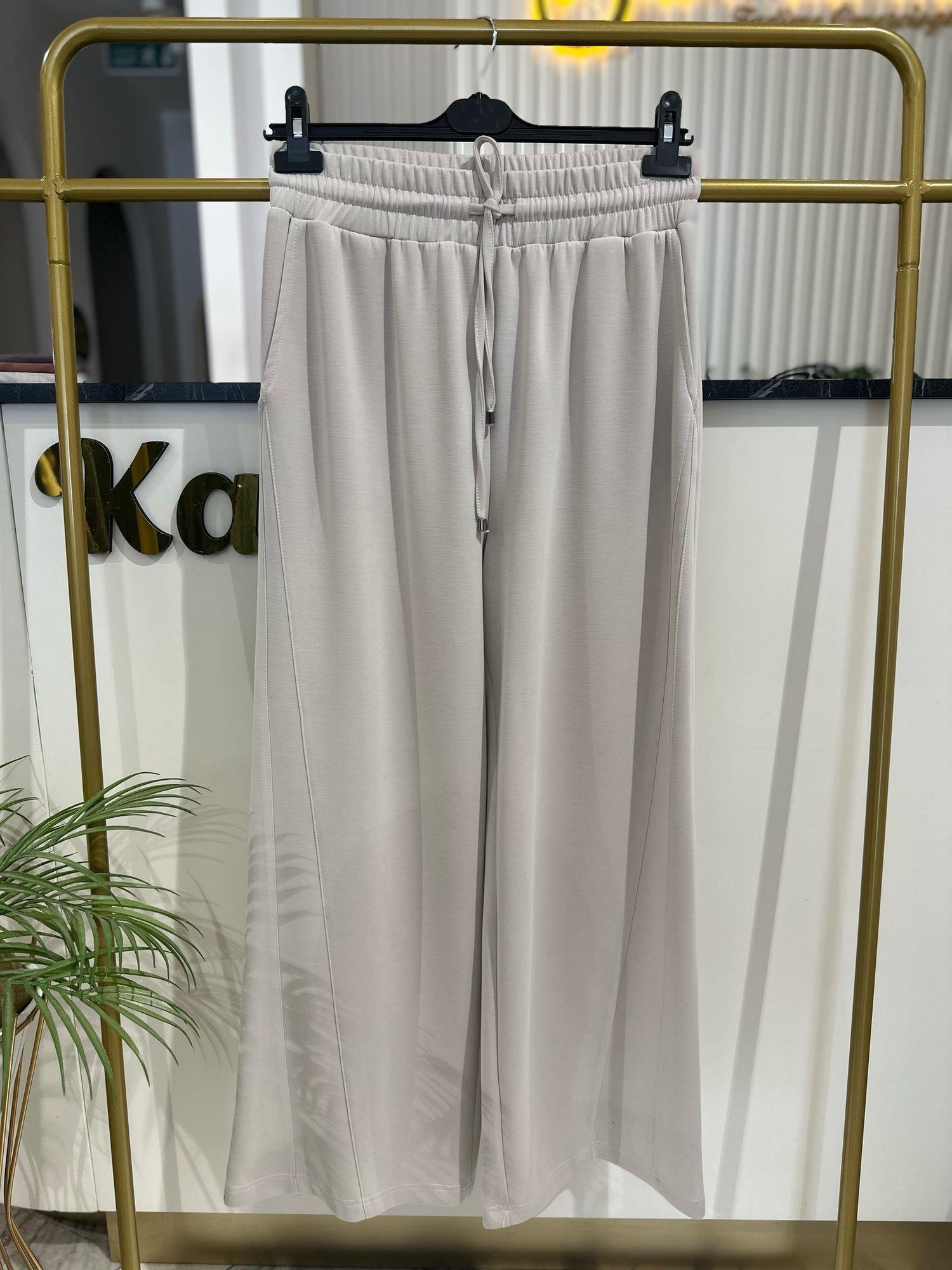 Divanna Modal Geniş Paça Pantolon SZ-5584 TAŞ - TAŞ