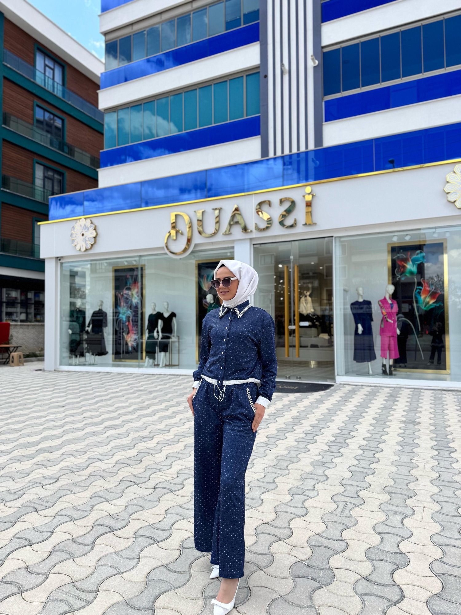 Emilia Taşlı Kot 3019-L - LACİVERT