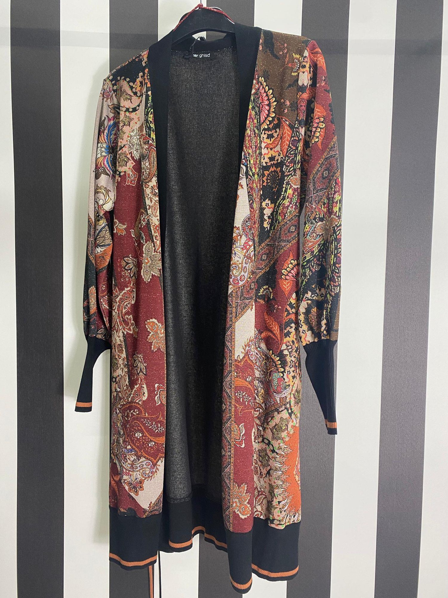 Etnk Desenli Triko 3491 - BORDO