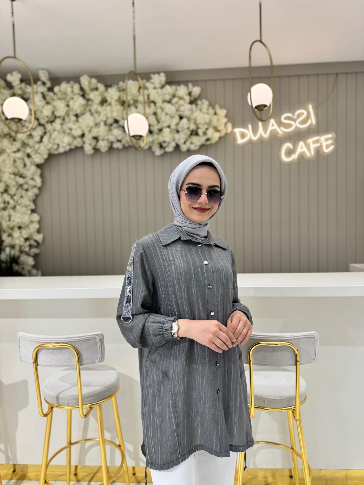 Fuat Gürşen 3627 Tunik  - GRİ