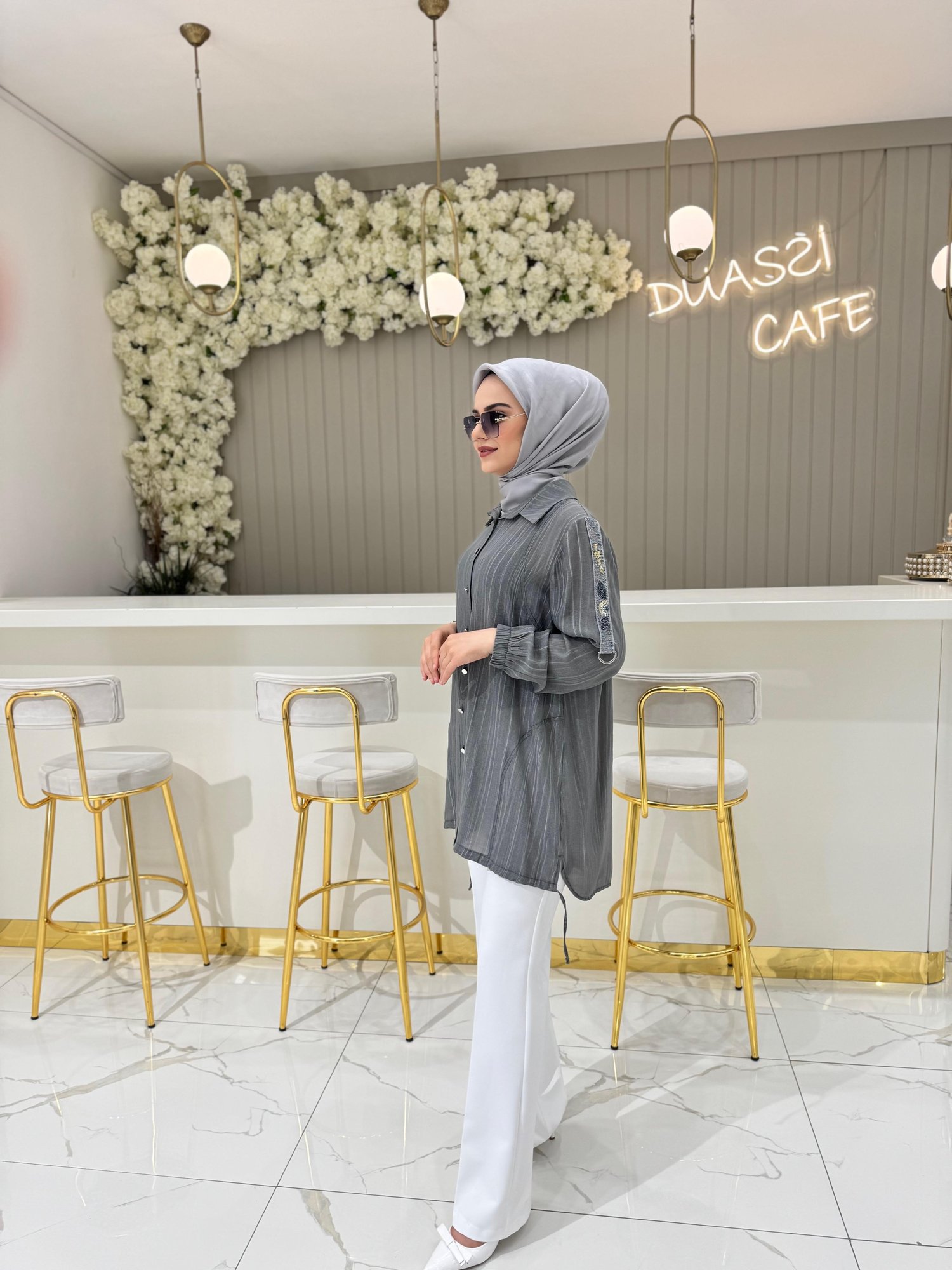 Fuat Gürşen 3627 Tunik  - GRİ