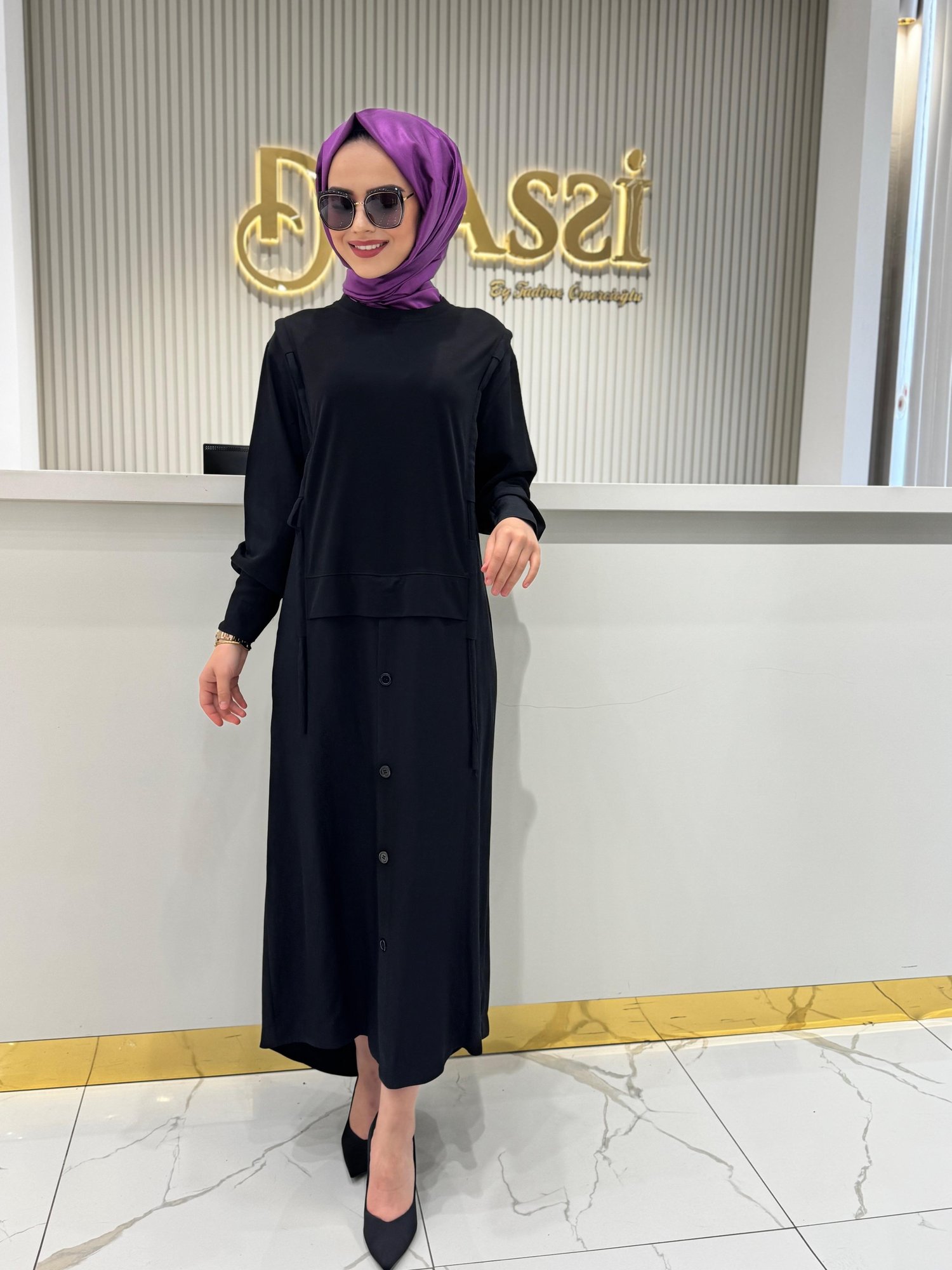 Fuat Gürşen 4108 Elbise  - Siyah